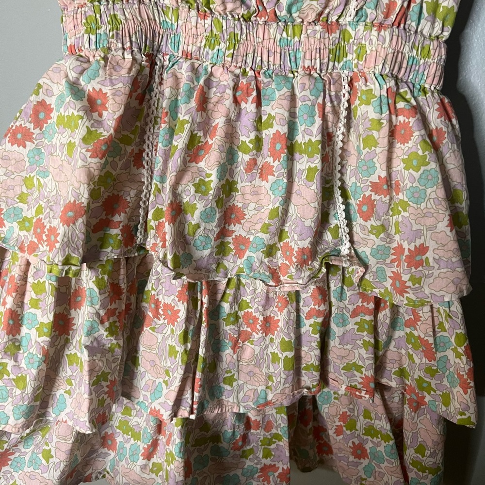 Floral Ruffle Mini Dress - Picture 4 of 6